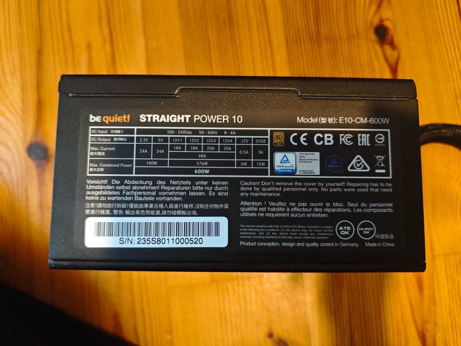 Zasilacz be quiet! Straight Power 10-CM 600W 80 PLUS Gold