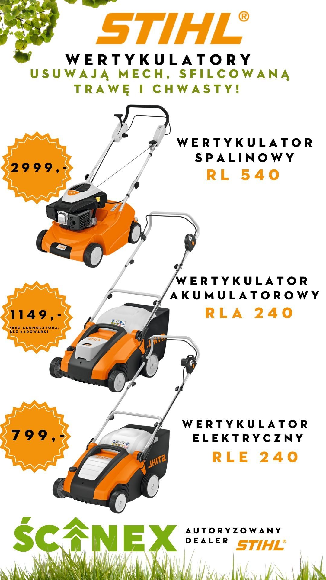 Wertykulator stihl , wertykulator stiga