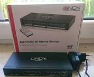 Rozdzielacz HDMI 4K (Lindy), 4 wejścia, 2 wyjścia