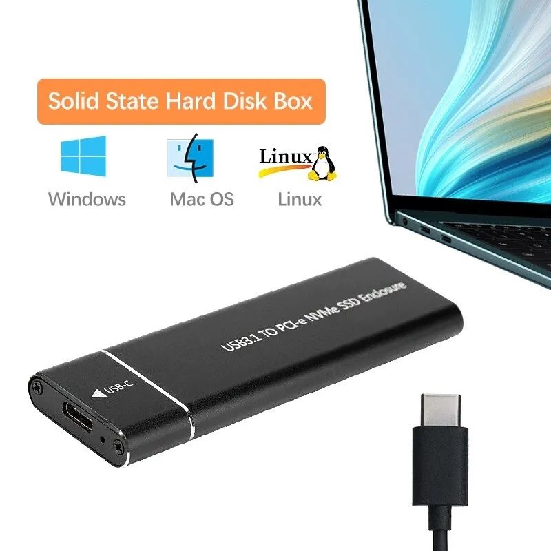 SSD NVMe M2 универсальный USB карман для всех размеров накопителей М2