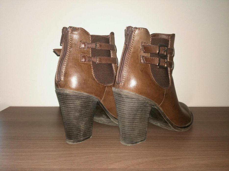 Graceland Deichmann Buty damskie Wiosenne Botki Brąz 39