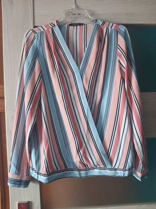 Bluzka w paski Mohito XS 34 kolorowa pastelowa koszula damska