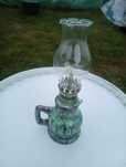 Lampa naftowa zielona z uchwytem