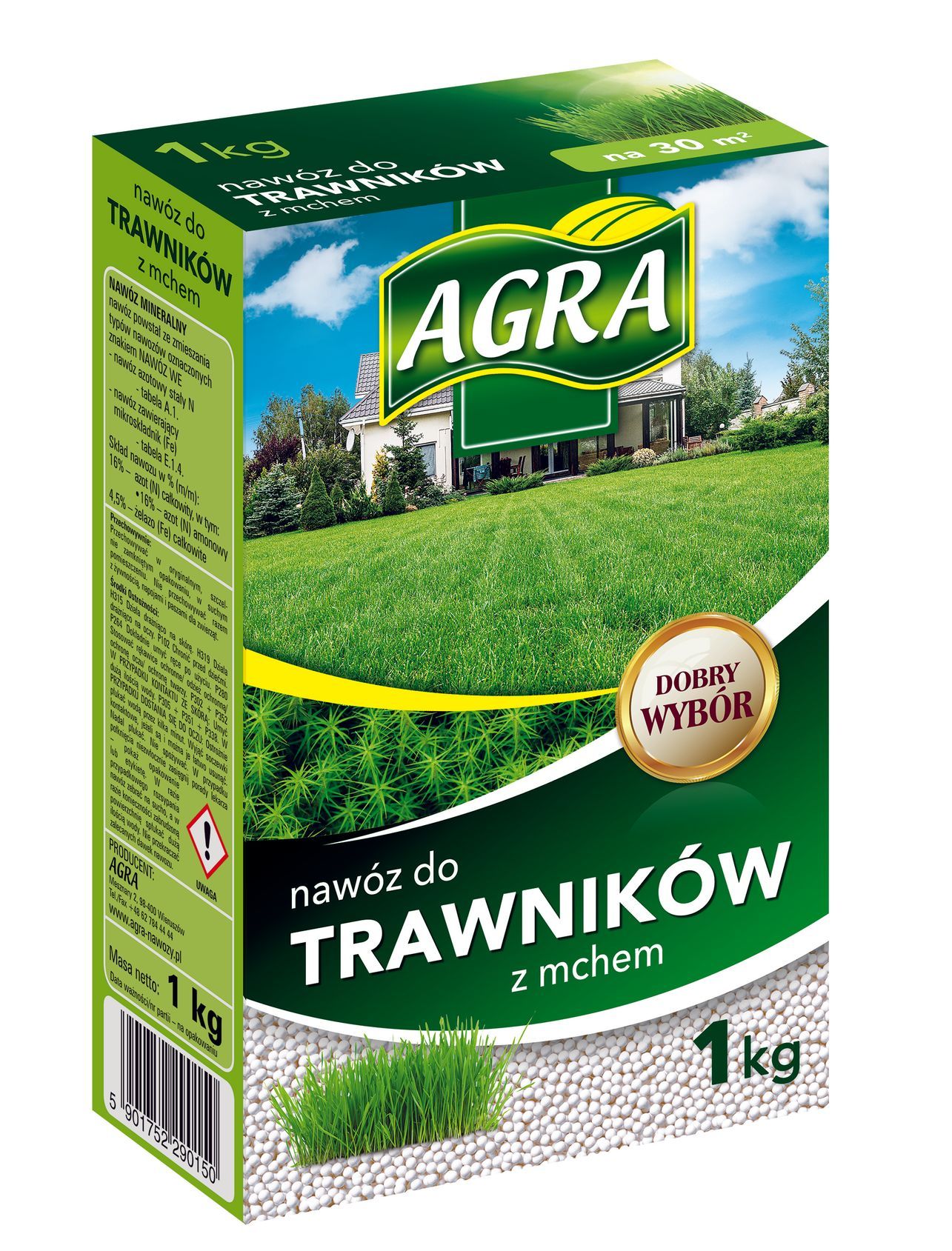 Granulat do trawników z mchem Agra 1 kg AGRECOL