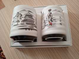 Подарки для любимых.Два стакана керамических в японском стиле