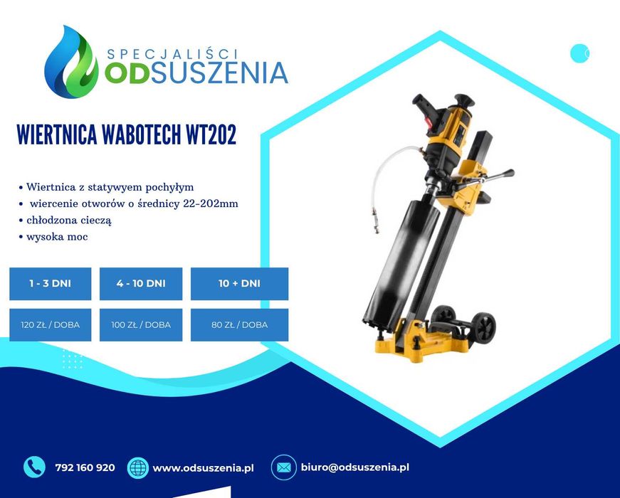 Wynajem wiertnicy do betonu | Wiertnica wynajem
