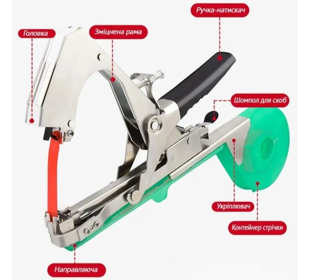 Садовий степлер для підв'язування рослин овочів, винограду, квітів, Ст