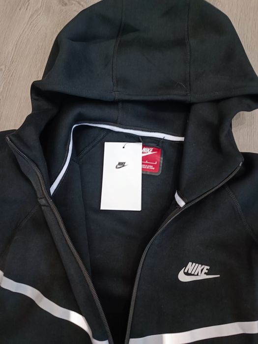 ЗИП худи Nike Tech Fleece Reflective Black White