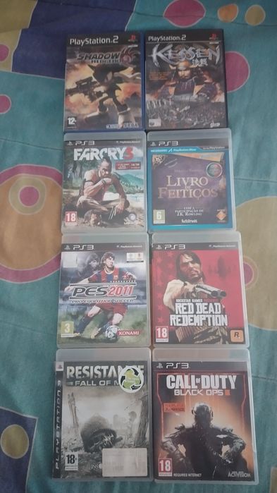 Lote 8 jogos ps2 e ps3