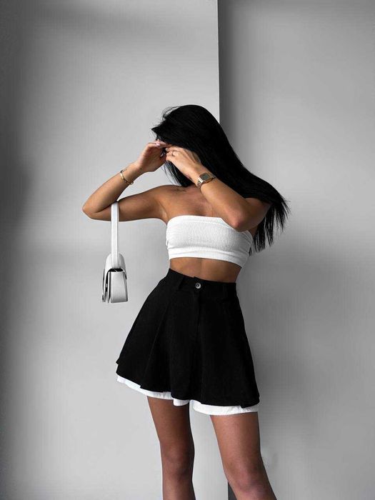 Жіноча вельветова спідниця-шорти юбка шорти з вельвету з імітацією