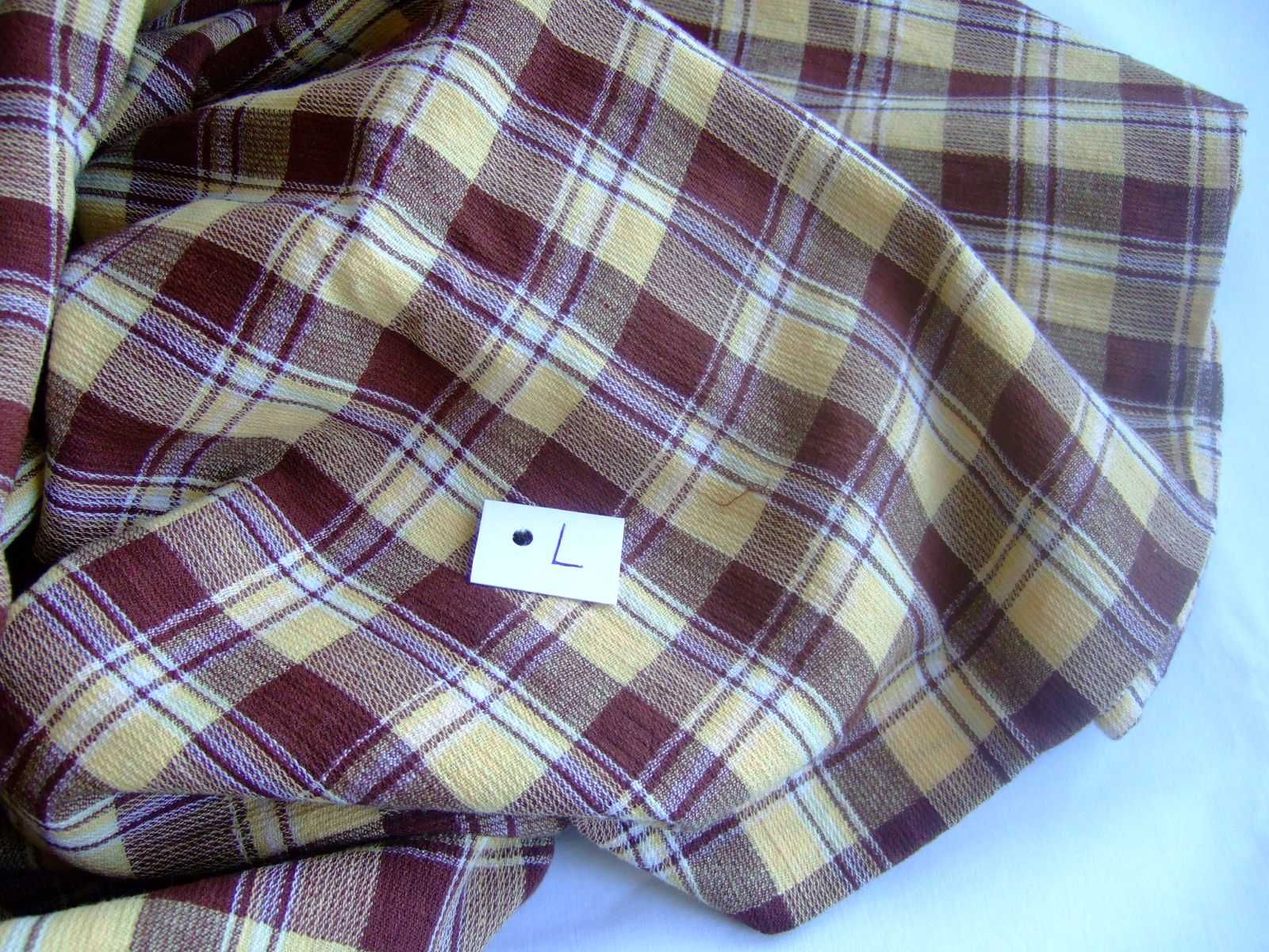 L Tkanina bawełna kolorowo tkana ubraniowa zasłonowa 367 x 73 cm