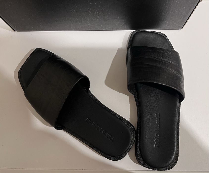 Шкіряні шльопанці Fabio Monelli