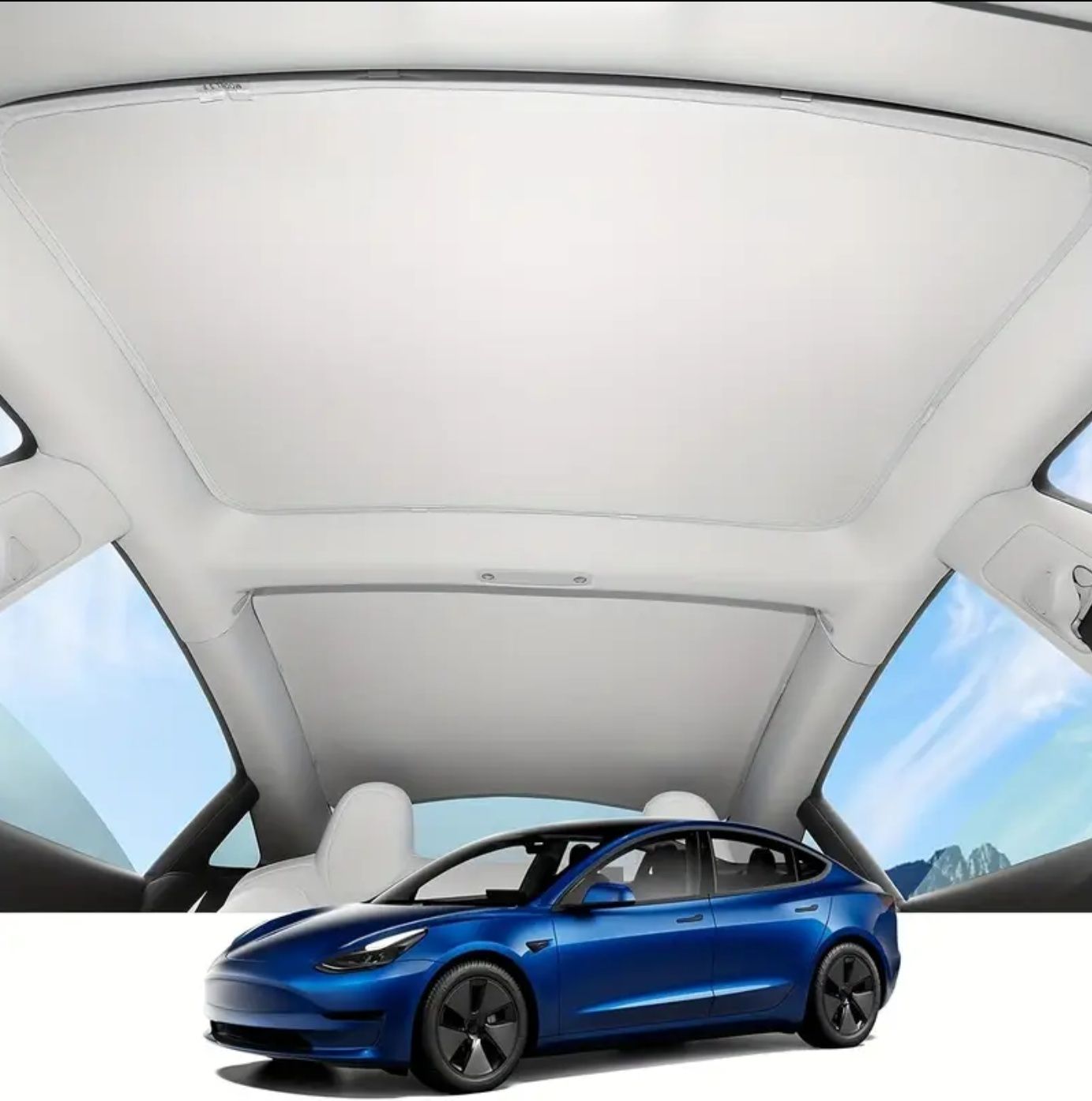 Сонцезахисна штора Tesla model 3 Y панорама від сонця