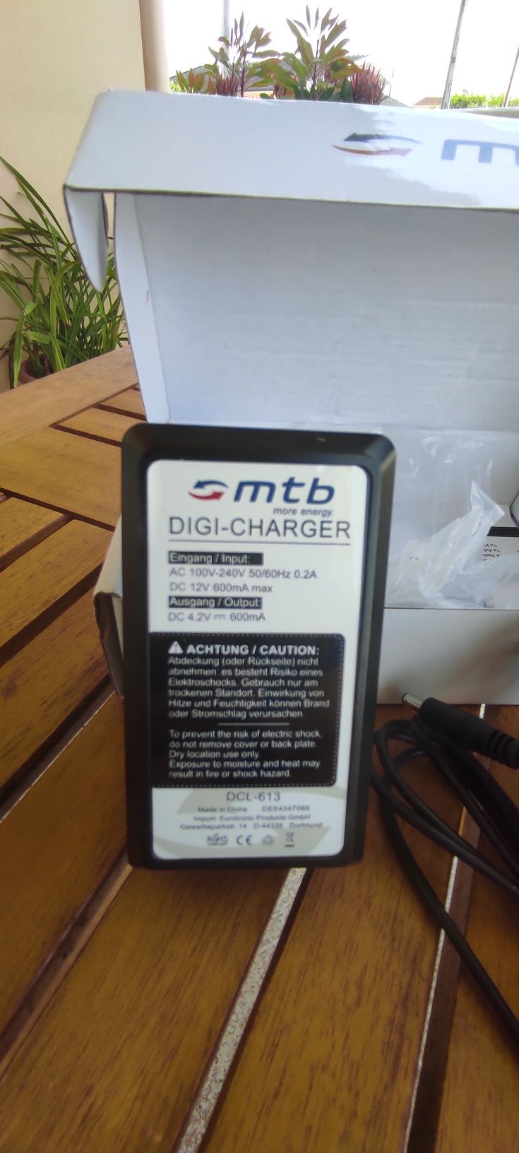 Carregador de bateria MTB