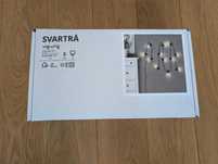 IKEA SVARTRA Girlanda LED, 12 lampek, czarny/zewnętrzne
