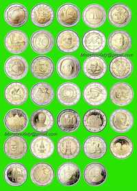 Монети Італії номіналом 2 євро 2004-2023 року: