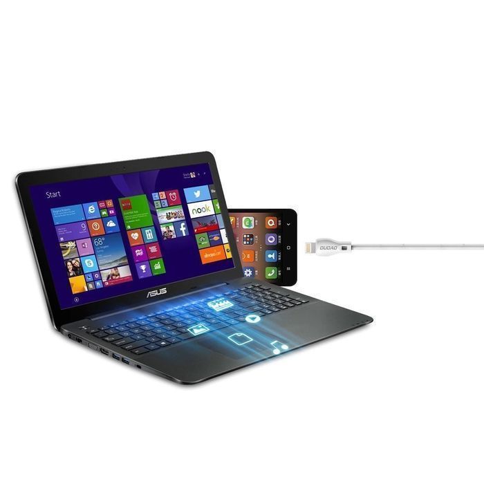 Dudao przewód kabel USB / Lightning 2.1A 2m biały