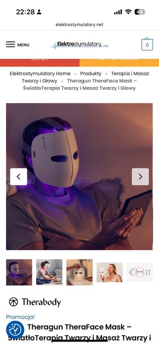 Maska LED Therabody TheraFace Mask