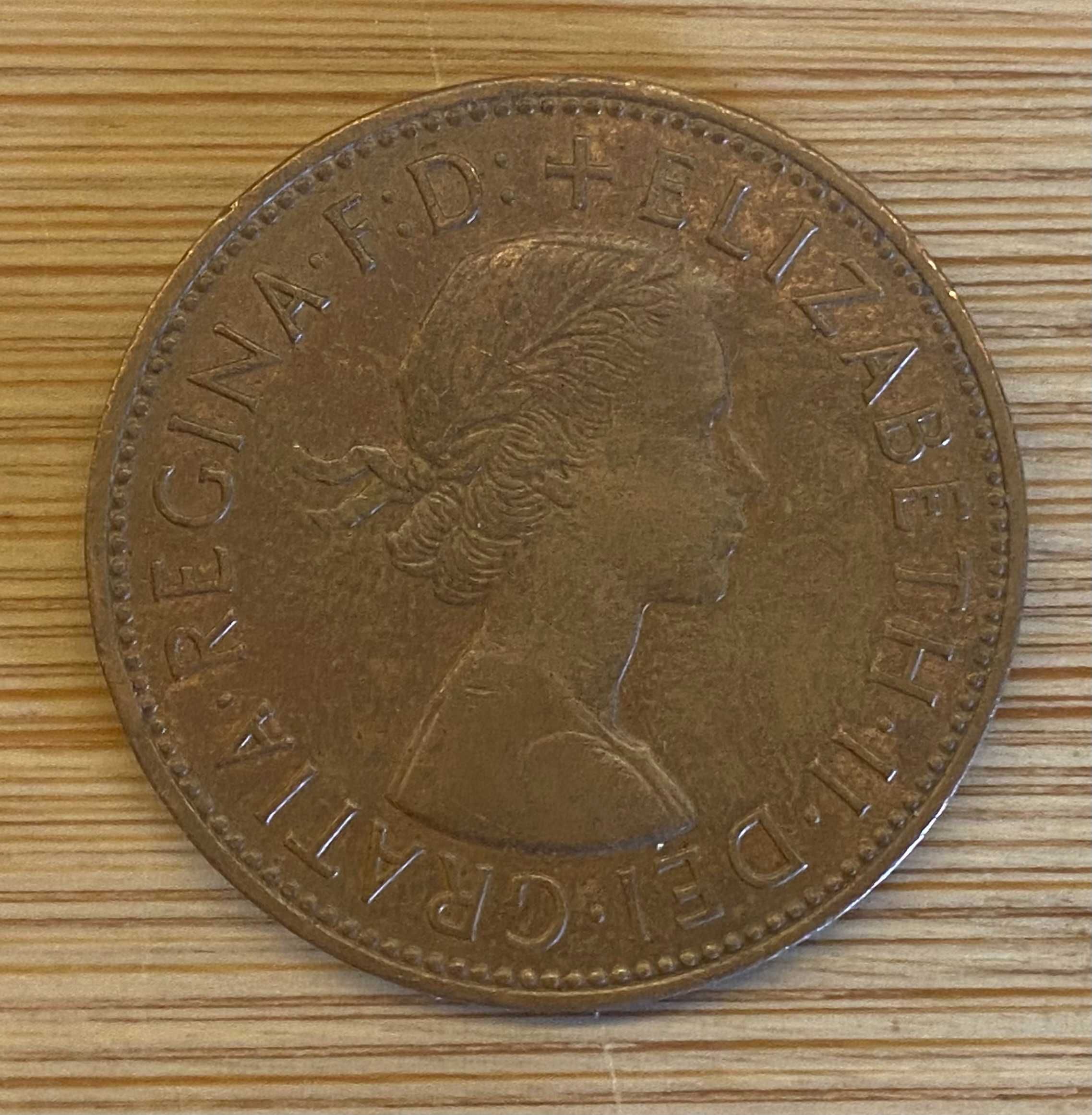 Moeda de 1p do Reino Unido de 1967