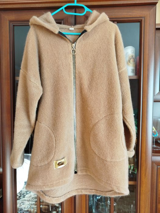 Kurtka damska alpaka brązowa