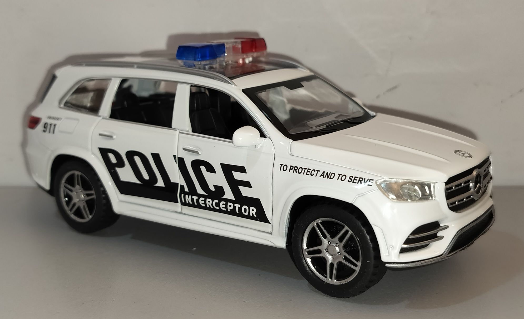 Машинка Полиция Mercedes GLS600 MAYBACH модель 1:32 Автосвіт Металл