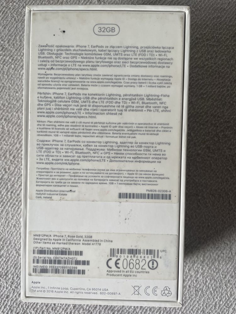 Pudełka Kartoniki iPhone 7/8 i jeden SE