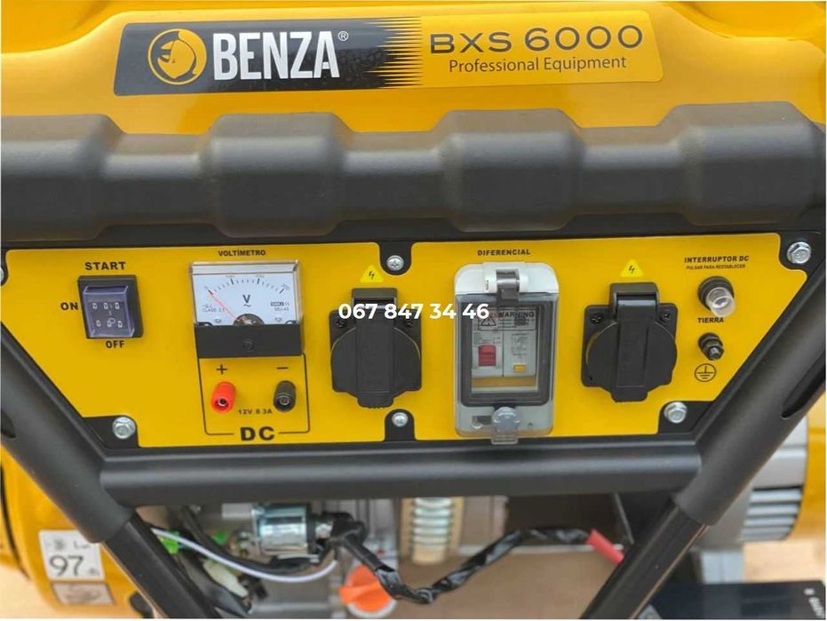 Генератор BENZA Bancada BX6000 AVR 6kW 230V Бензин 1 фаза Испания медь