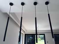 Cztery lampy kuchnia wyspa loft