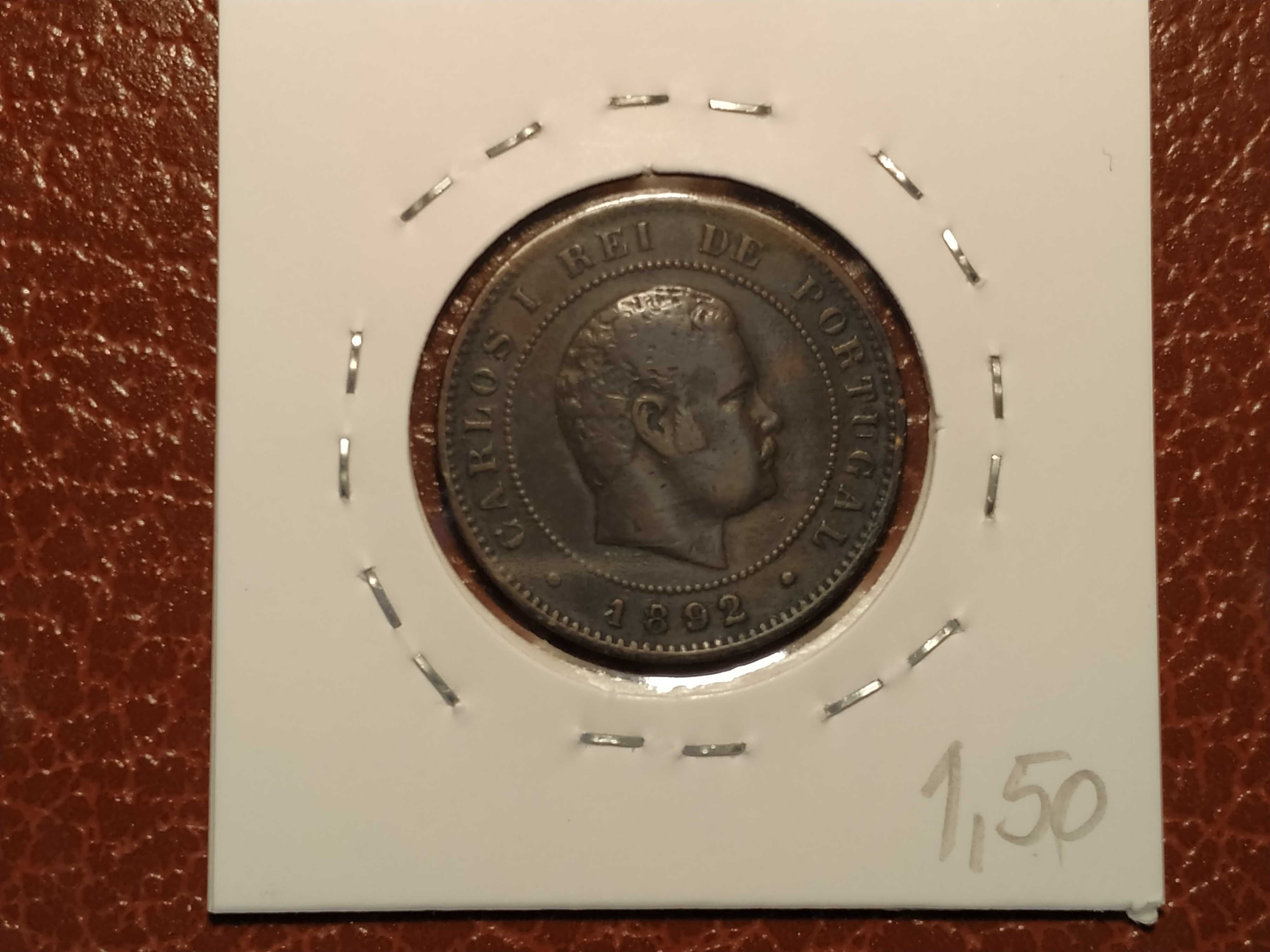 Portugal - moeda de 10 reis de 1892