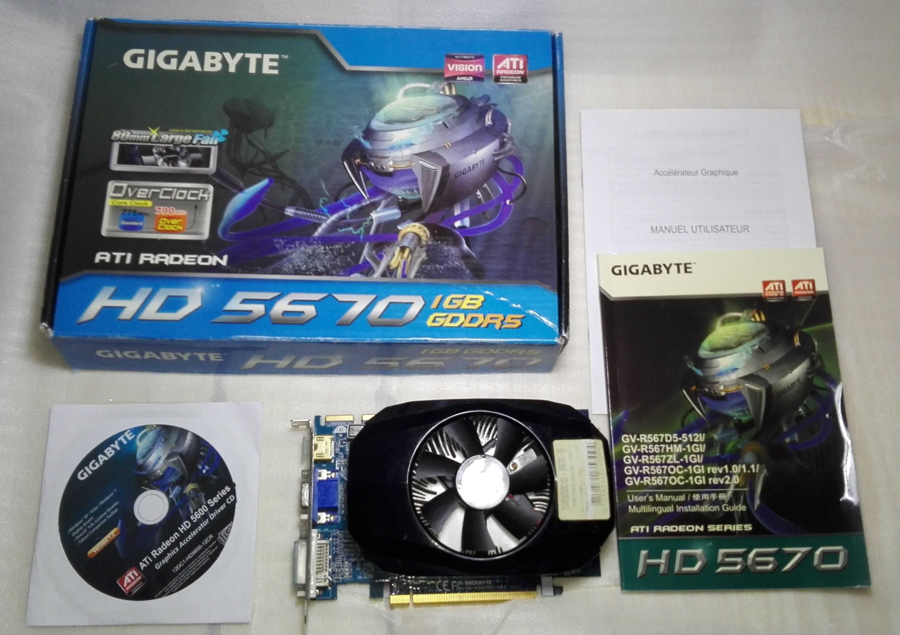 Placa gráfica GIGABYTE HD5670 PCI-e 1GB