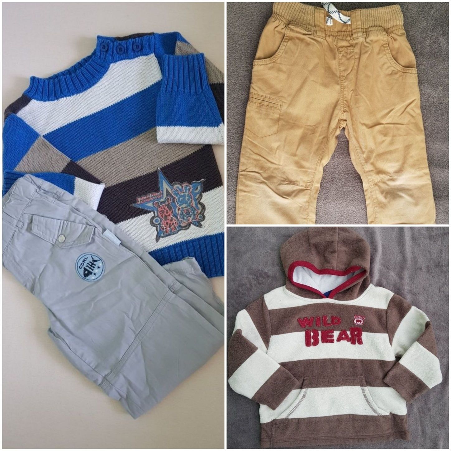 Zestaw komplet 98 spodnie bluza sweter