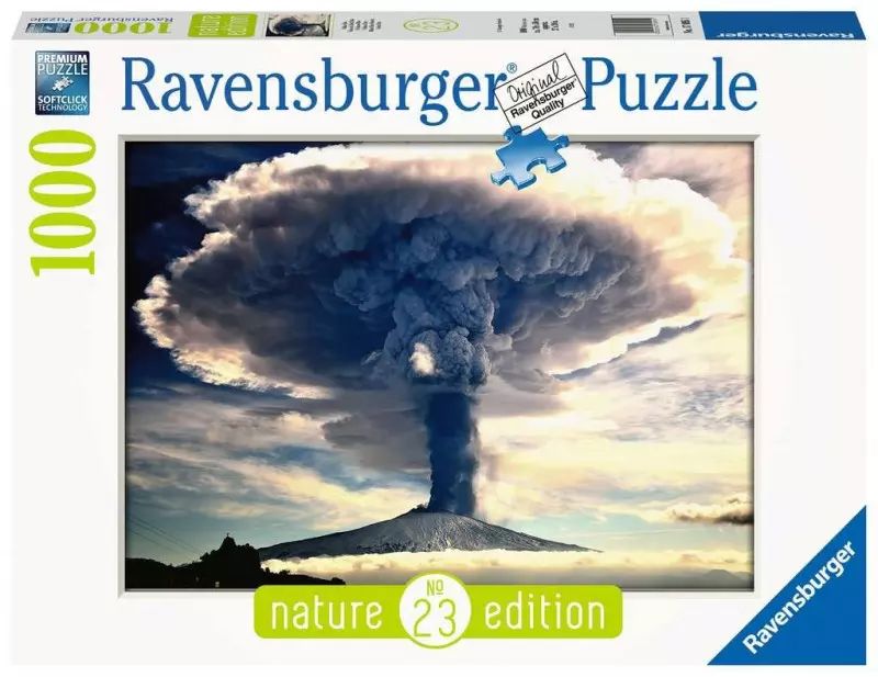 Puzzle 1000 elementów Wulkan Etna. Ravensburger. Nowy Produkt