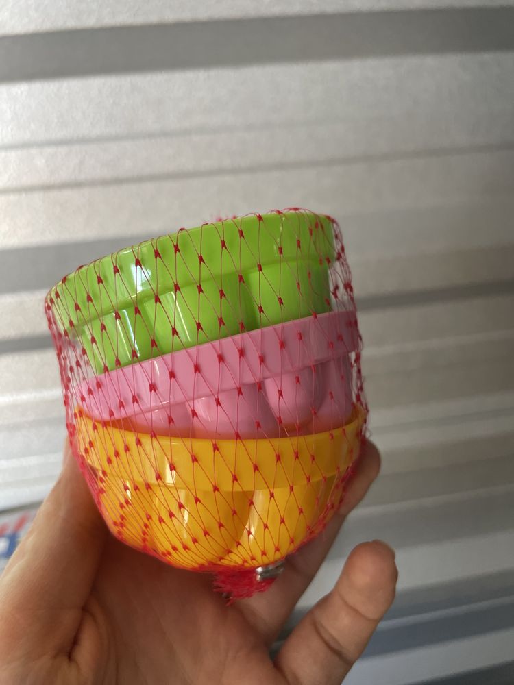 Nowy trzypak foremek do piasku babeczki