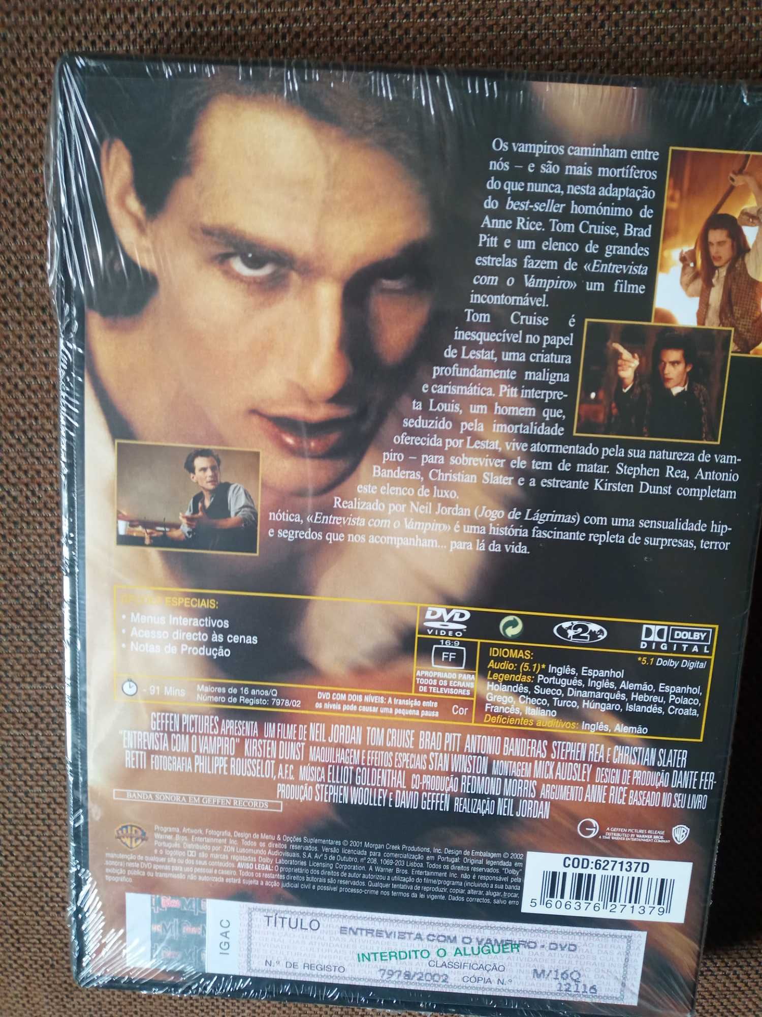 filme dvd original - entrevista com o vampiro - novo