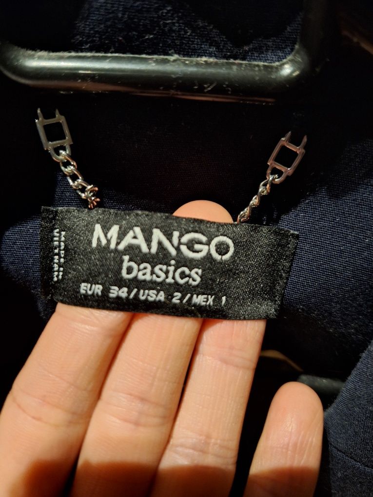 Mango 34 XS marynarka żakiet granatowa