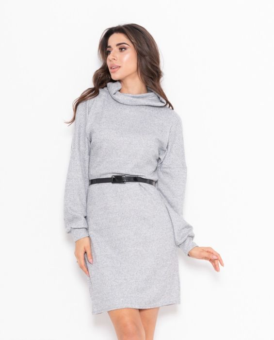 Сукня, плаття з ангори, міді сіре , тепла зручне повсякденне