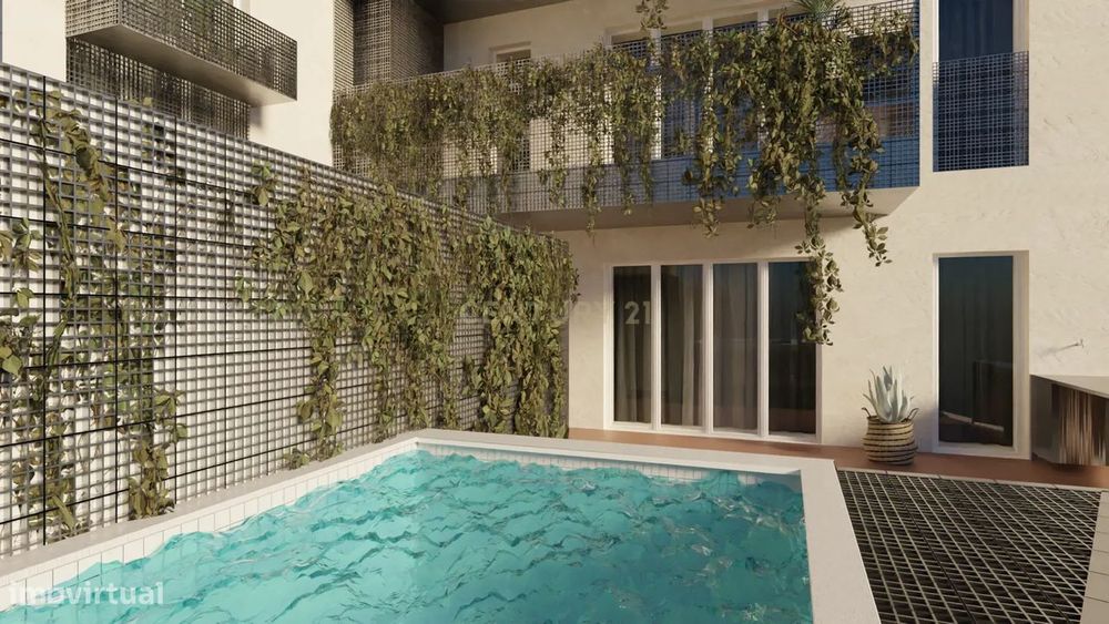 T1 com piscina e terraço de 35m2 | Obra Nova | Varandas de São José