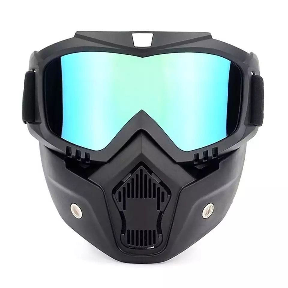 Máscara viseira óculos para capacete aberto bobber chopper