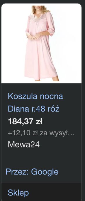 Różowa koszula nocna, piżama z jedwabiu wiskozowego