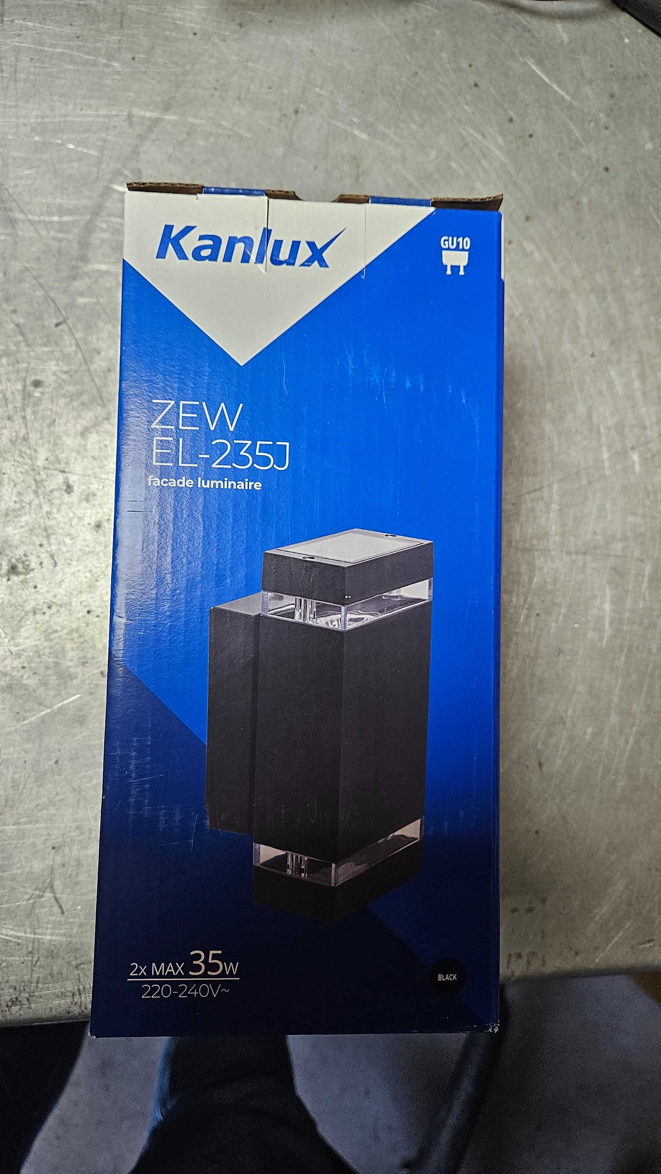 Kimkiety zewnętrzne KANLUX czarne EL-235J + zarowki gu10 4.9w WW