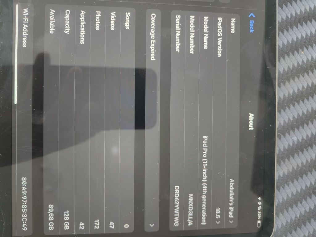 iPad Pro 11" 4th Gen (M2) 128Gb WiFi