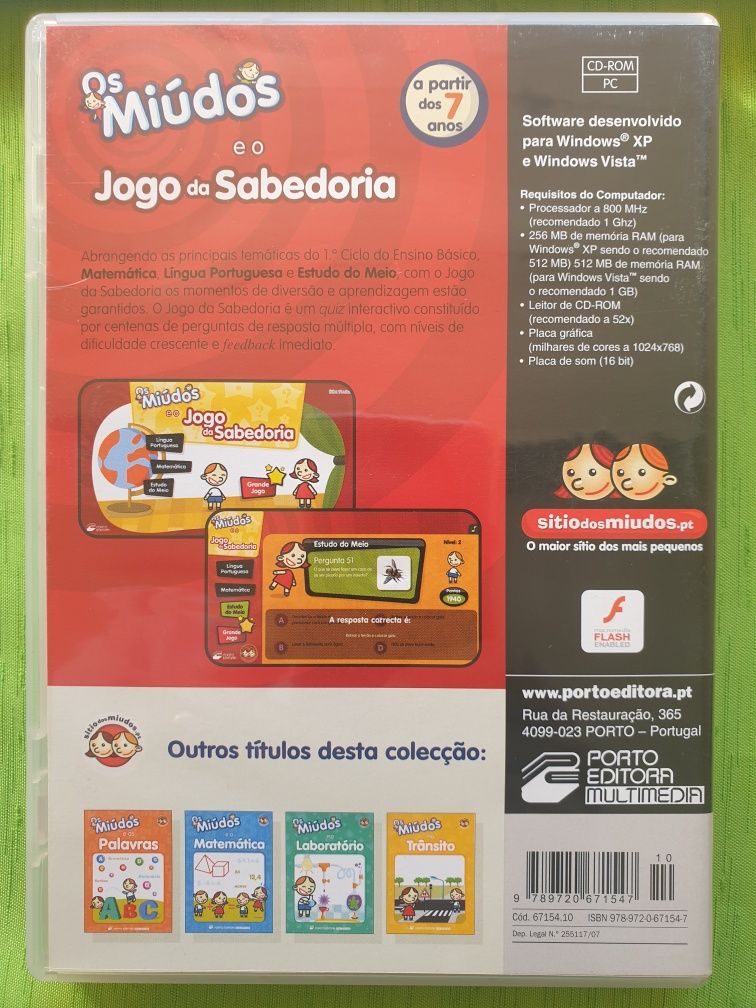 Cd-rom - colecção os miúdos. Colecção clássicos  porto editora