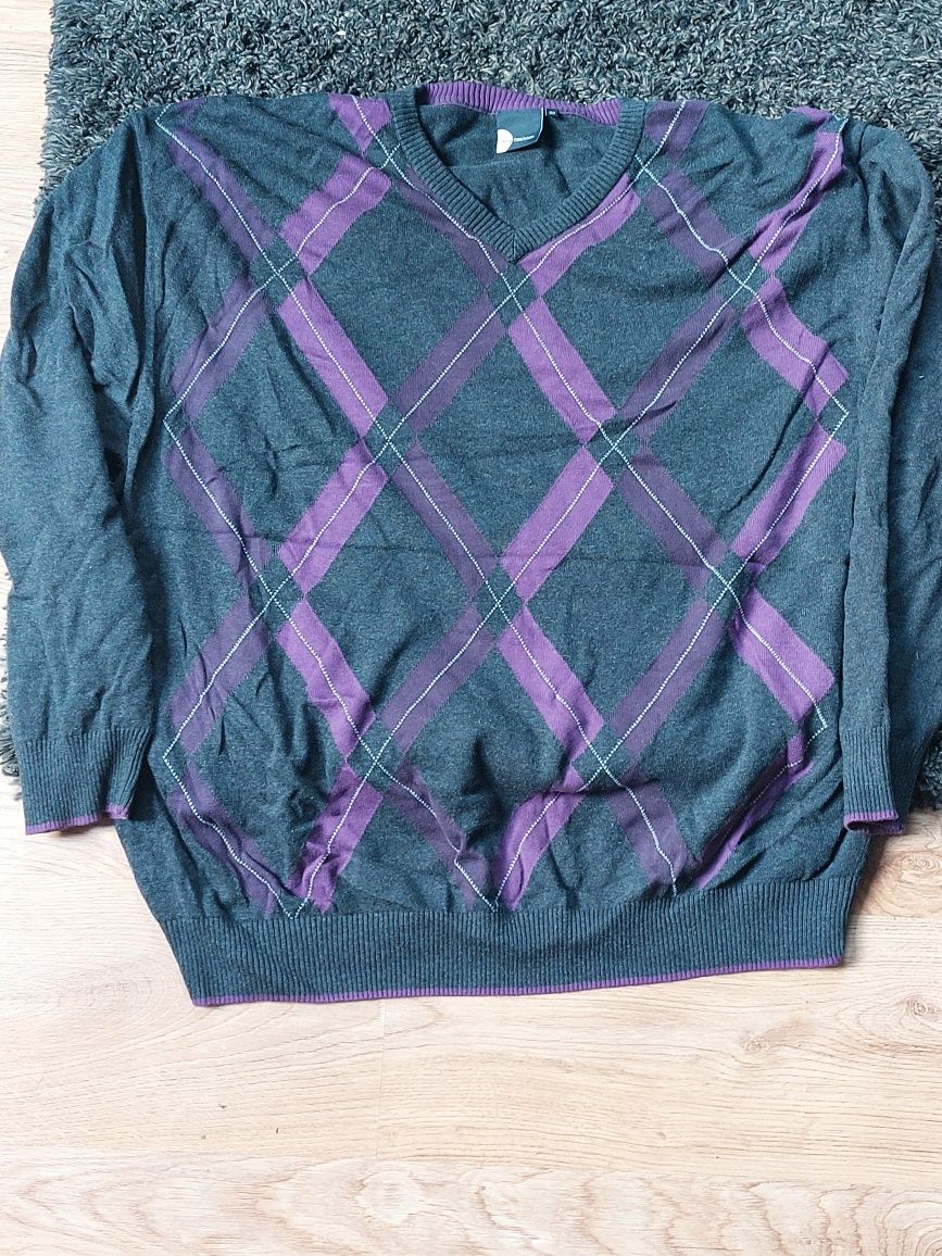 Sweter fashion w romby rozmiar 2xl/60