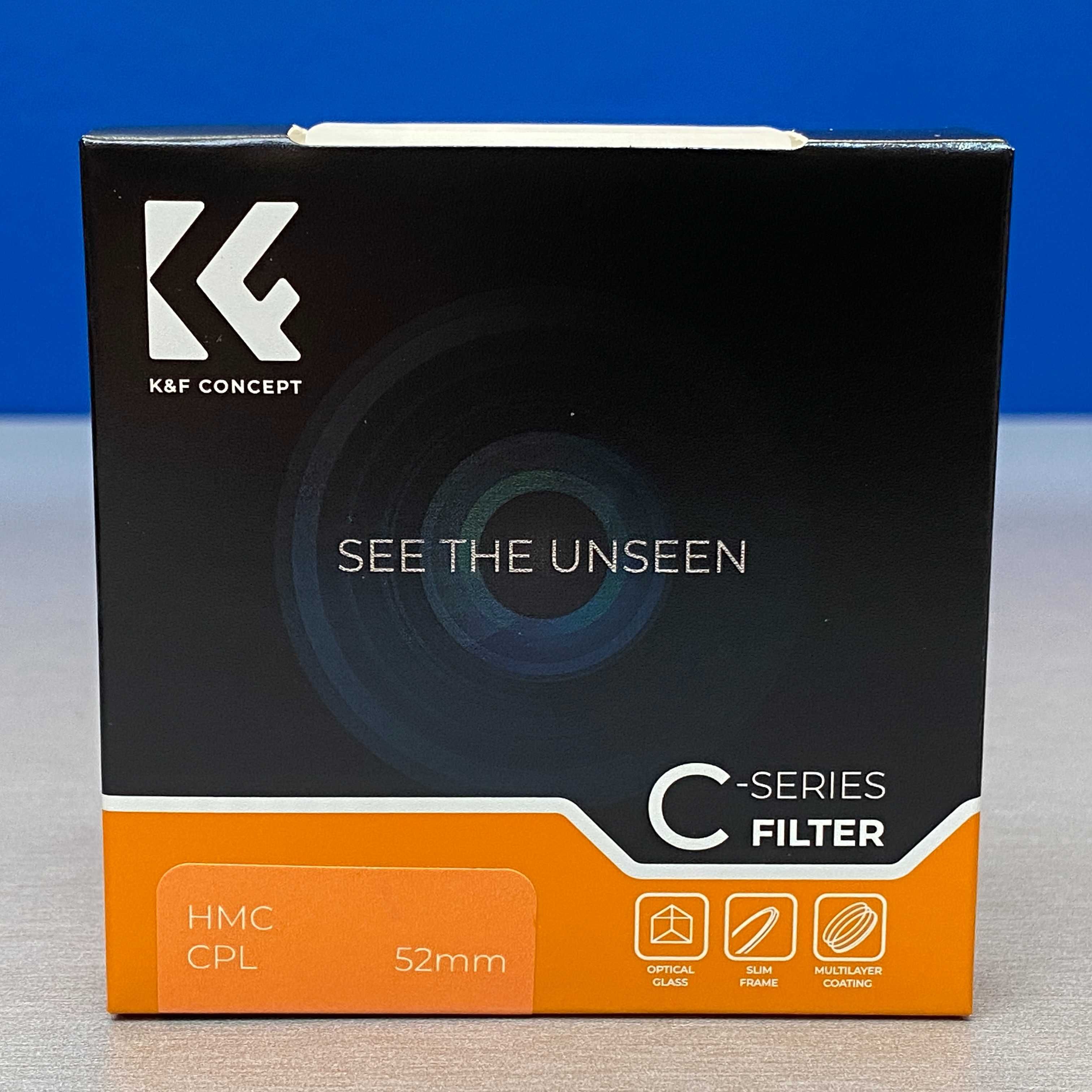 K&F Concept CPL Slim 52mm (Filtro Polarizador Circular) - NOVO