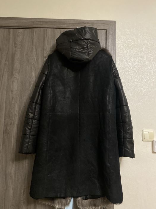 Зимнє пальто, дублянка натуральна, хутро