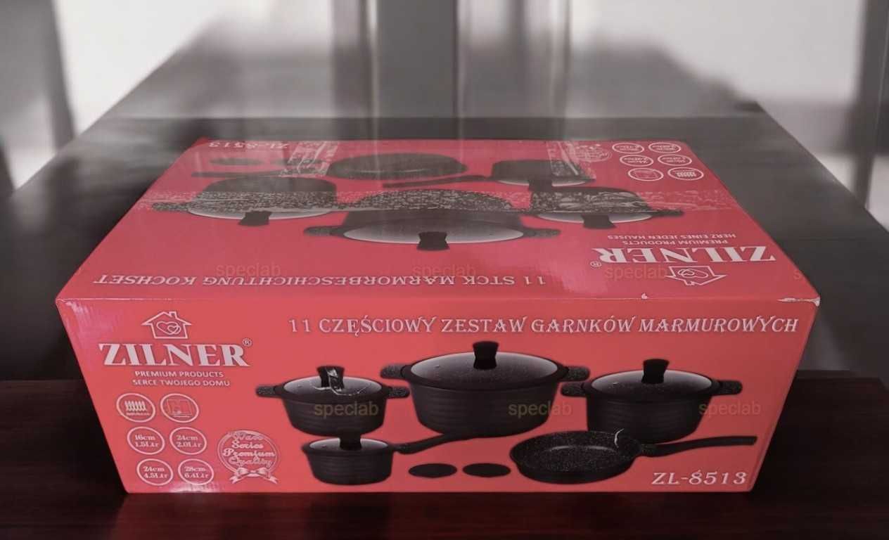 Zestaw garnków Zilner ZL-8513. Gaz, indukcja, halogen