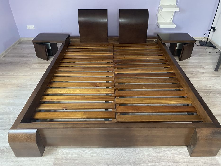 Łóżko drewniane bukowe. Materac gratis.