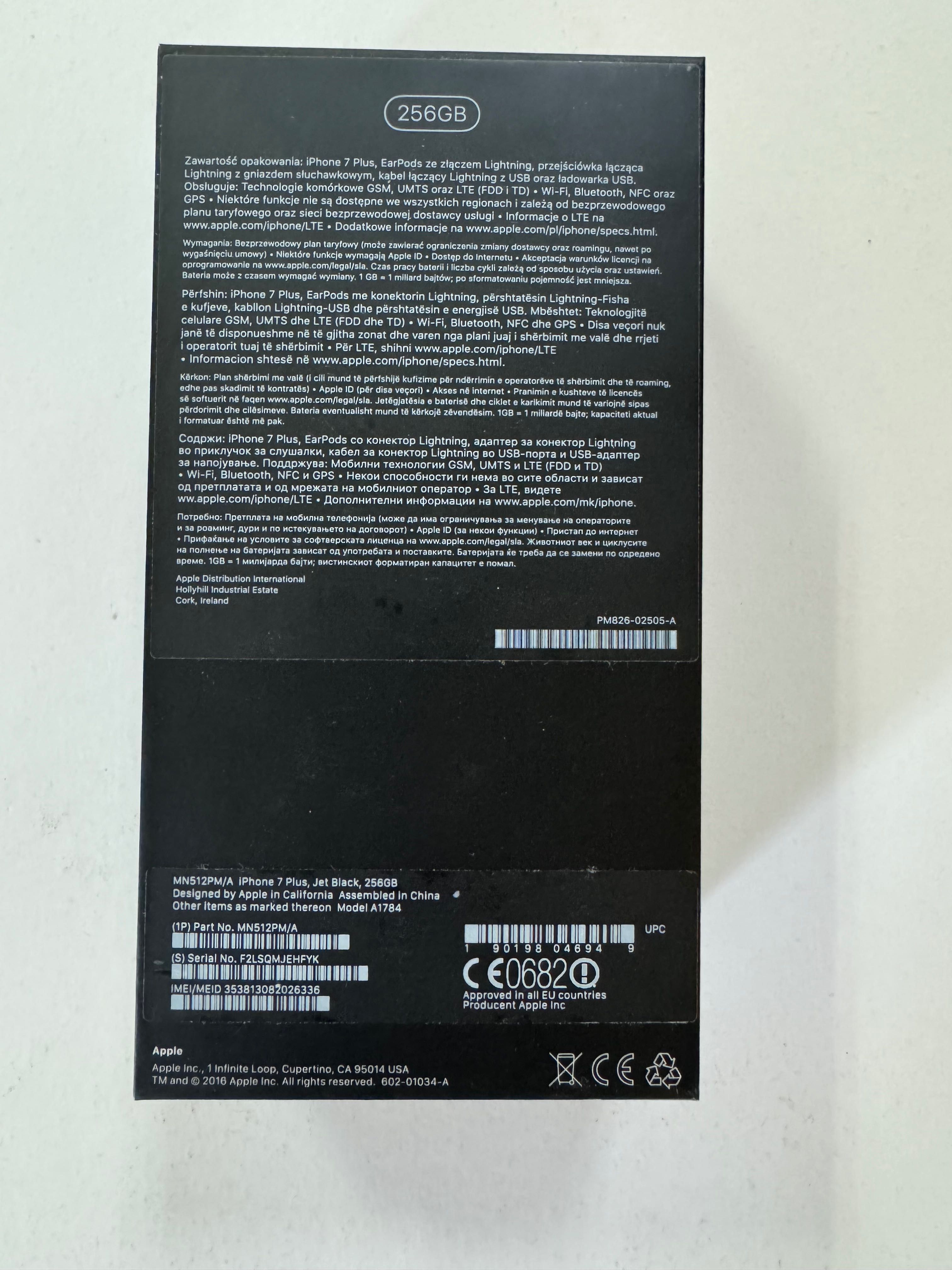 iPhone 7 Plus 256 GB Jet Black