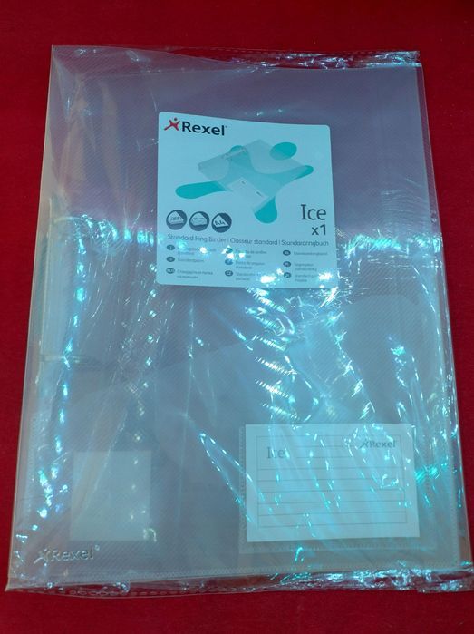 segregator rexel ice x1 przeźroczysty na a4 pierścienie do 200 stron