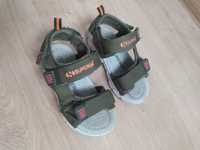 Sandały sandałki 24 khaki zielone na rzepy Superga